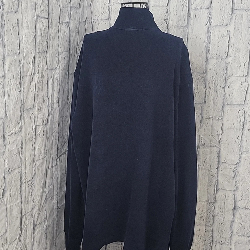VINTAGE POLO RALPH LAUREN Men's Navy Blue 1/4 Zip‎ Pullover Sweatshirt XL - Picture 7 of 8